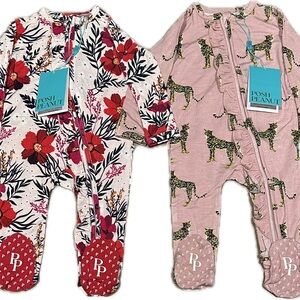 0-3 Posh Peanut Chloe & Mara Ruffled Footies